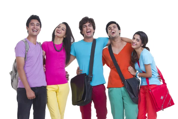 Happy group of Indian friends — Stock Photo, Image