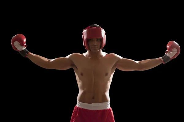 Młody mężczyzna bokser stałego — Zdjęcie stockowe