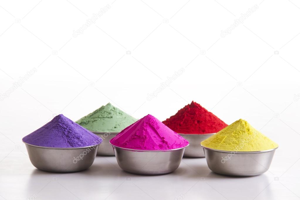Colorful Holi powder
