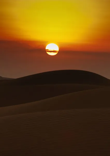 Дубайская пустыня с красивыми сандунами — стоковое фото