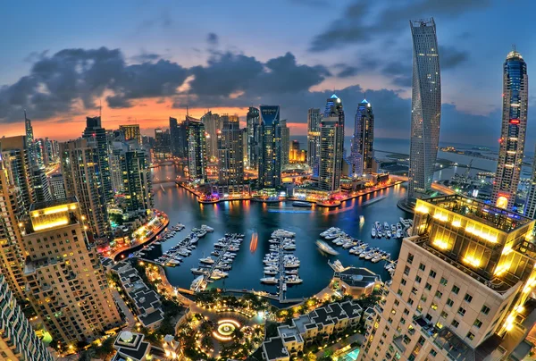 Dubai marina és jbr — Stock Fotó