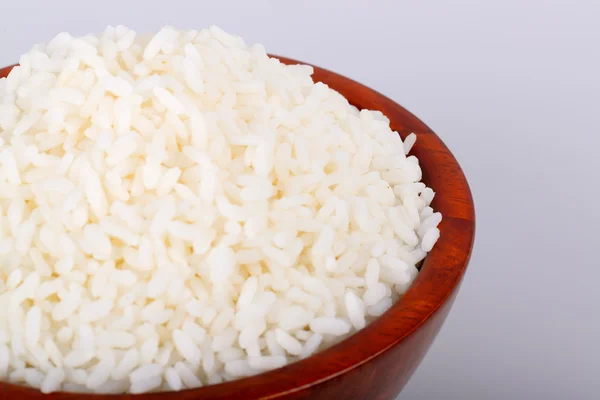 Stort vitt ris i en skål — Stockfoto