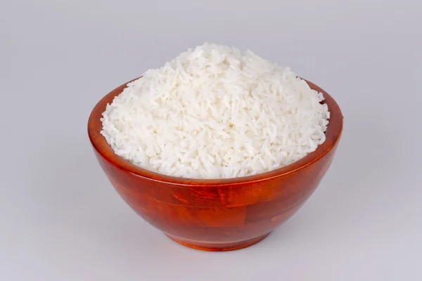 Arroz branco em uma tigela — Fotografia de Stock