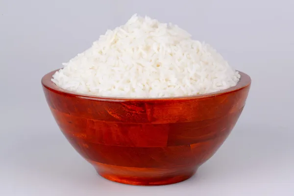 Riz blanc dans un bol — Photo