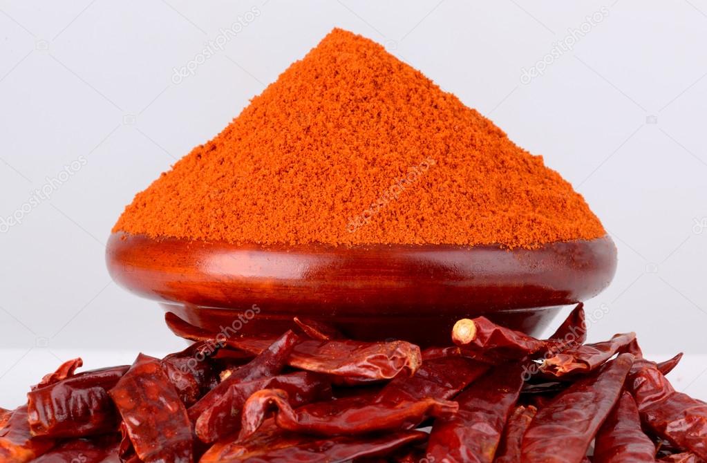 Chilly powder with red chilly