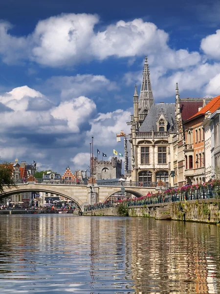 Gent, kanal — Stok fotoğraf