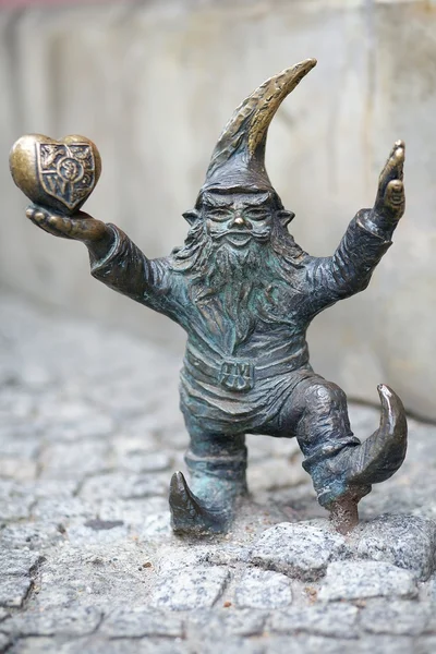 Dwarf statue, Wroclaw, Poland — Zdjęcie stockowe