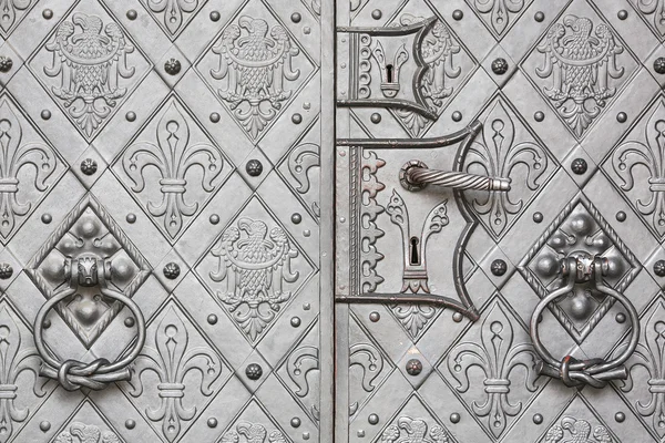 Antigua puerta metálica —  Fotos de Stock
