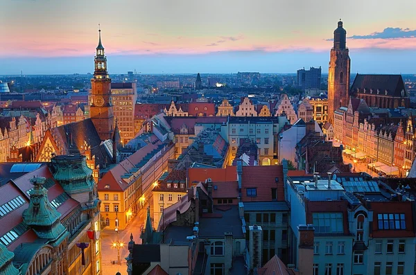 Plaza de la ciudad en Wroclaw —  Fotos de Stock