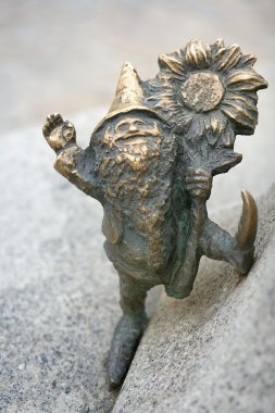 cüce heykeli, wroclaw, Polonya