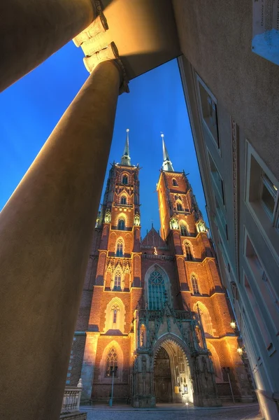 Catedral gótica de Wroclaw — Foto de Stock