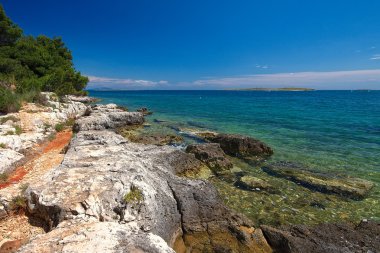 Hırvatistan - Istria Adriyatik kıyısı güzel manzara.