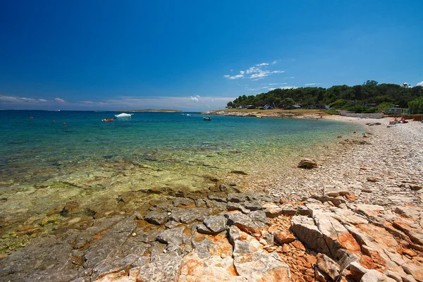 Croácia - Adriático bela paisagem costeira na Ístria . — Fotografia de Stock