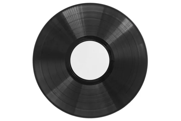 Beyaz arkaplanda izole edilmiş vinil kayıt