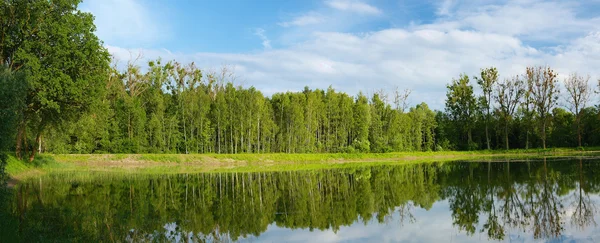 Panoramic view on Polish lake — Stock Photo, Image