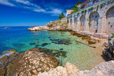 Hırvatistan, rovinj. güzel mavi Körfezi