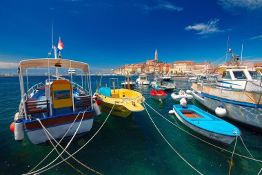 Hırvatistan, rovinj. bağlantı noktasının görünümü
