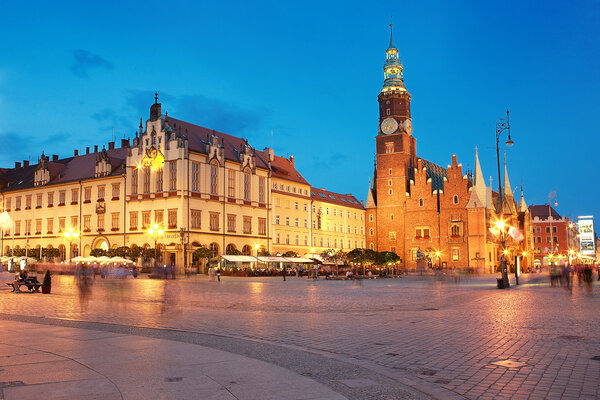 View of the market. Wroclaw, Poland.