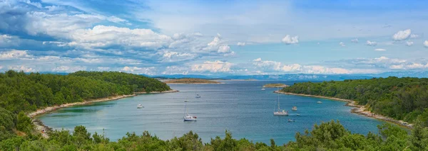 Hırvatistan, Istria. kamenjak üzerinde Körfezi Panoraması.