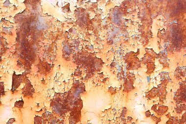 Paslı metalin dokusu