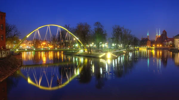 Wroclaw à noite — Fotografia de Stock