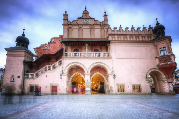 Pano histórico Hall em Cracóvia, Polônia . — Fotografia de Stock