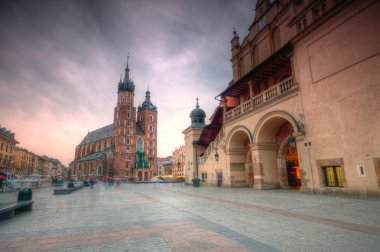 krakow şehrinde Pazar Meydanı