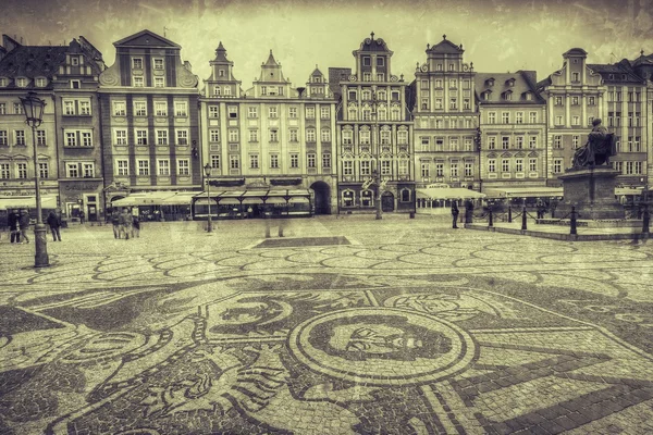 Breslauer Markt im Retro-Stil — Stockfoto