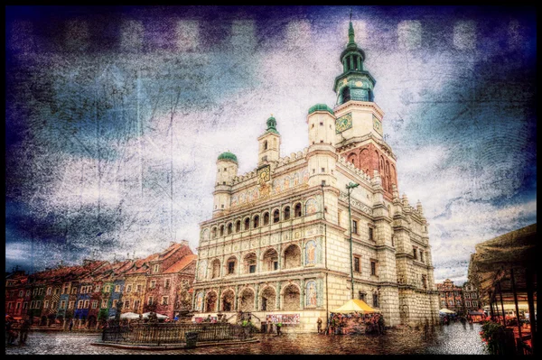 Poznan retro tarzı eski Pazar — Stok fotoğraf