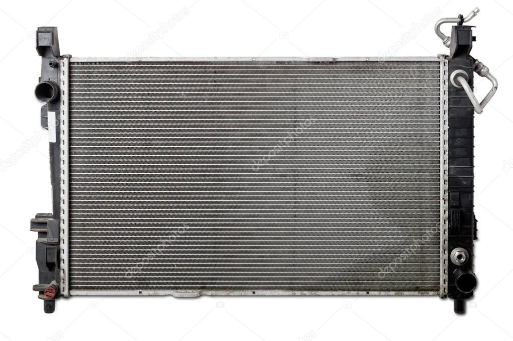 The cooling radiator is a metal heat exchanger inside filled with antifreeze. Repair in the workshop. Parts Catalog.