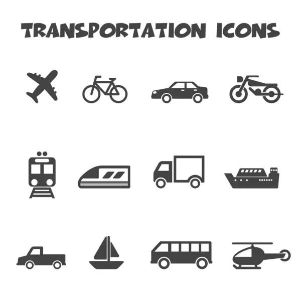 Ícones de transporte —  Vetores de Stock