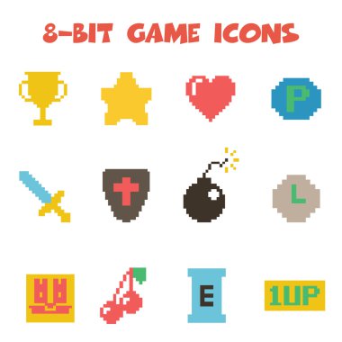 8 bit öğe simgeleri renk