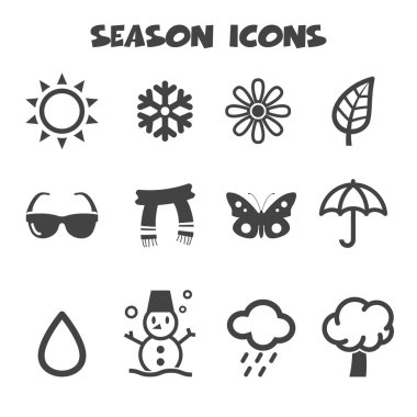 Season icons clipart