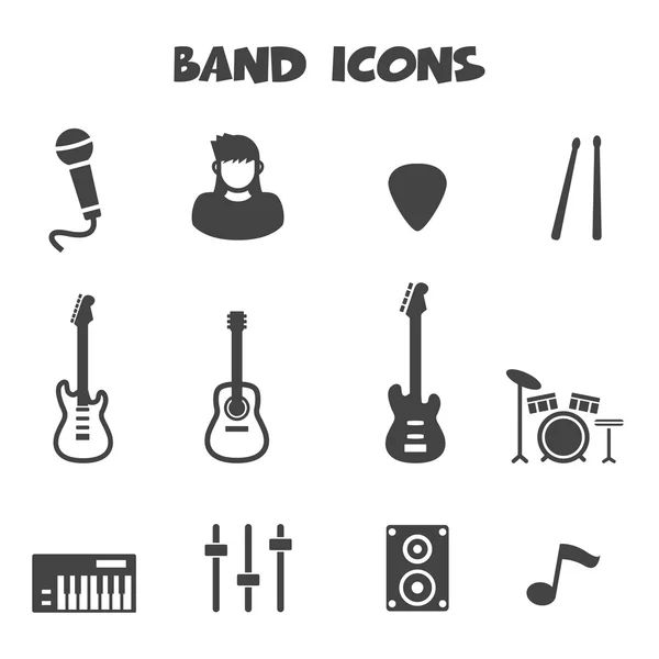 Band pictogrammen — Stockvector