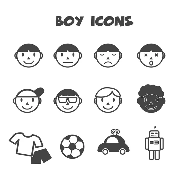 Niños iconos — Vector de stock