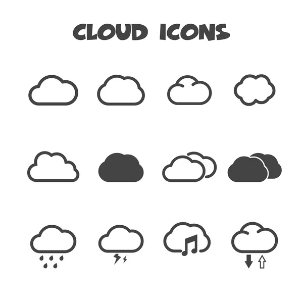 Иконки облаков — стоковый вектор