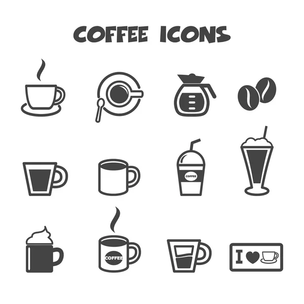 Iconos de café — Vector de stock