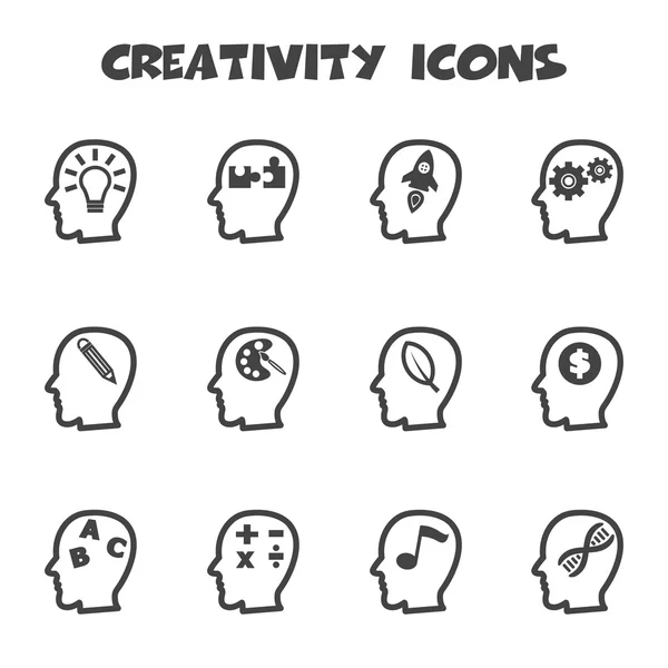 Iconos de creatividad — Vector de stock