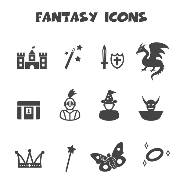 Fantasy icons — Stock Vector