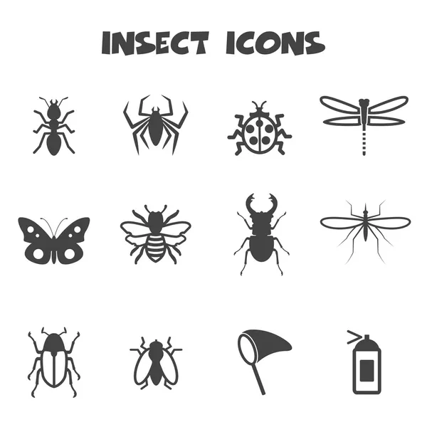 Iconos de insectos — Archivo Imágenes Vectoriales