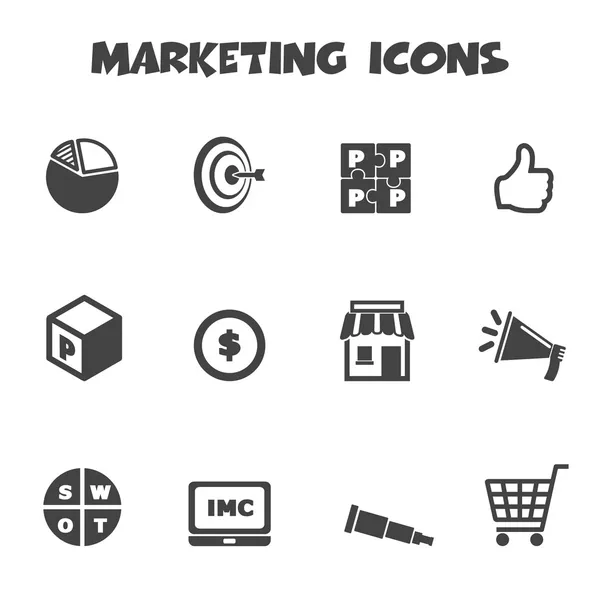 Marketing icons — Stock Vector