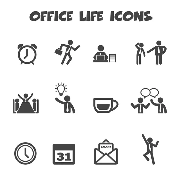 Office life icons — Stock Vector