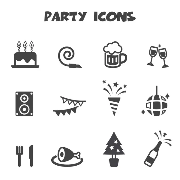 Iconos de fiesta — Vector de stock