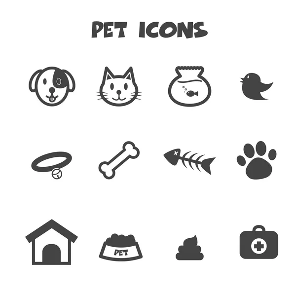 Pet icons — Stock Vector