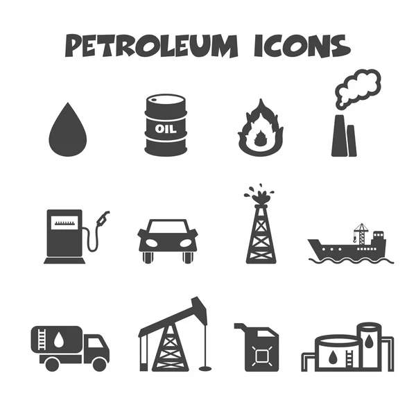 Iconos de petróleo — Vector de stock