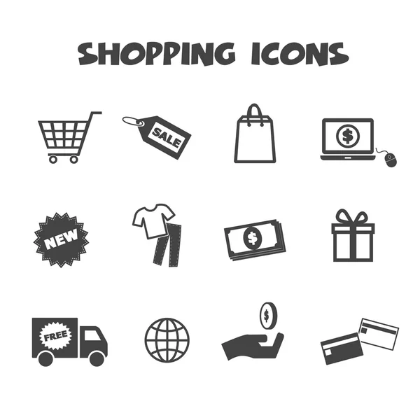 Shopping icons — Stock Vector