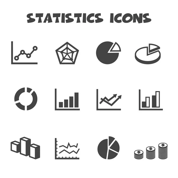 Ícones estatísticos —  Vetores de Stock