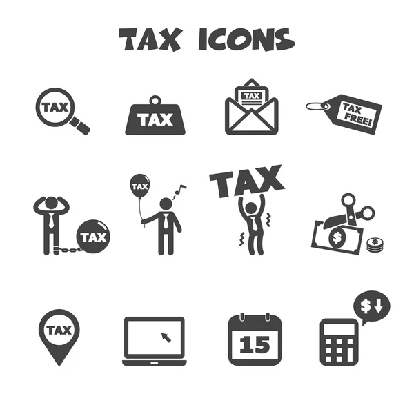 Tax icons — Stock Vector