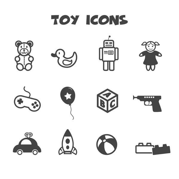 Iconos de juguete — Vector de stock