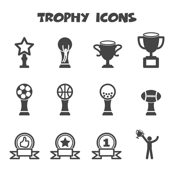 Icônes Trophée — Image vectorielle